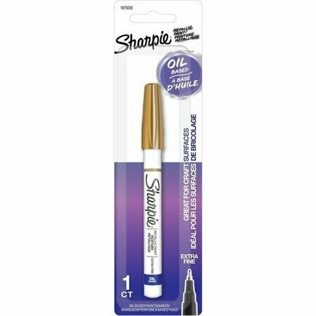NEWELL BRANDS Sharpie Paint Marker, Oil-Based, Extra-Fine Point, Gold SAN1875035